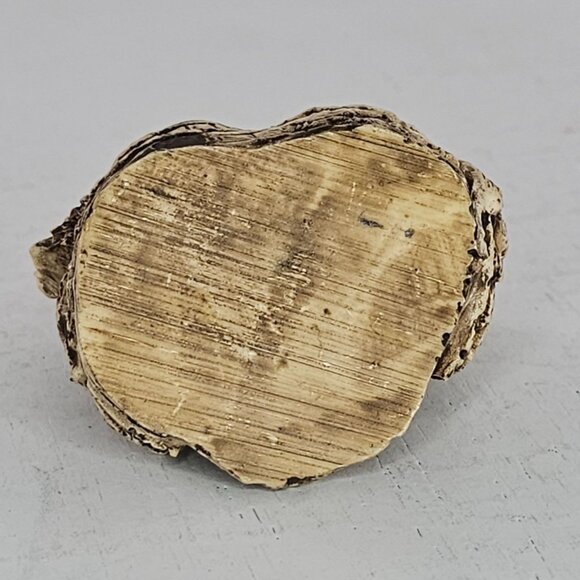 Vintage Owl Mom Baby Miniature Figurine Yellow Eyes Italy Signed - Picture 6 of 7